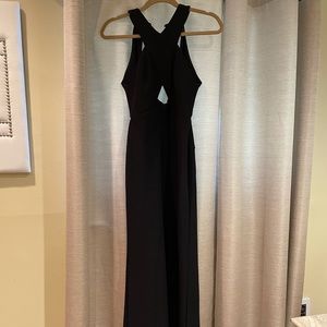 BCBGMaxAzria Black Evening Halter Gown